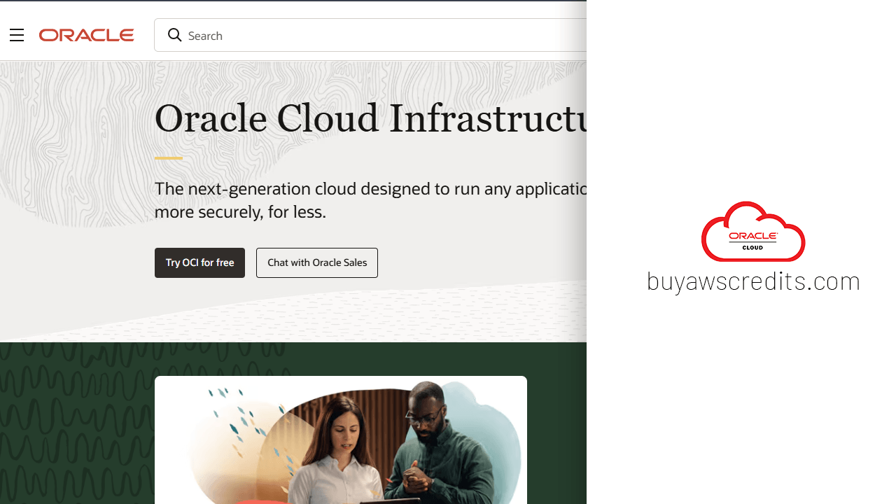 oracle cloud account buy